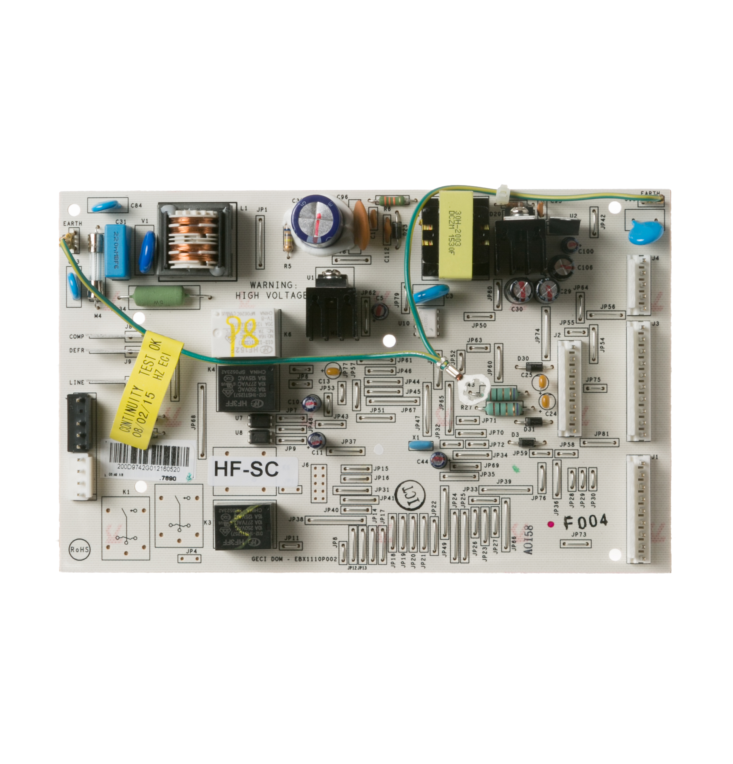 GE Refrigerator Main Control Board. Part #WR01F04178