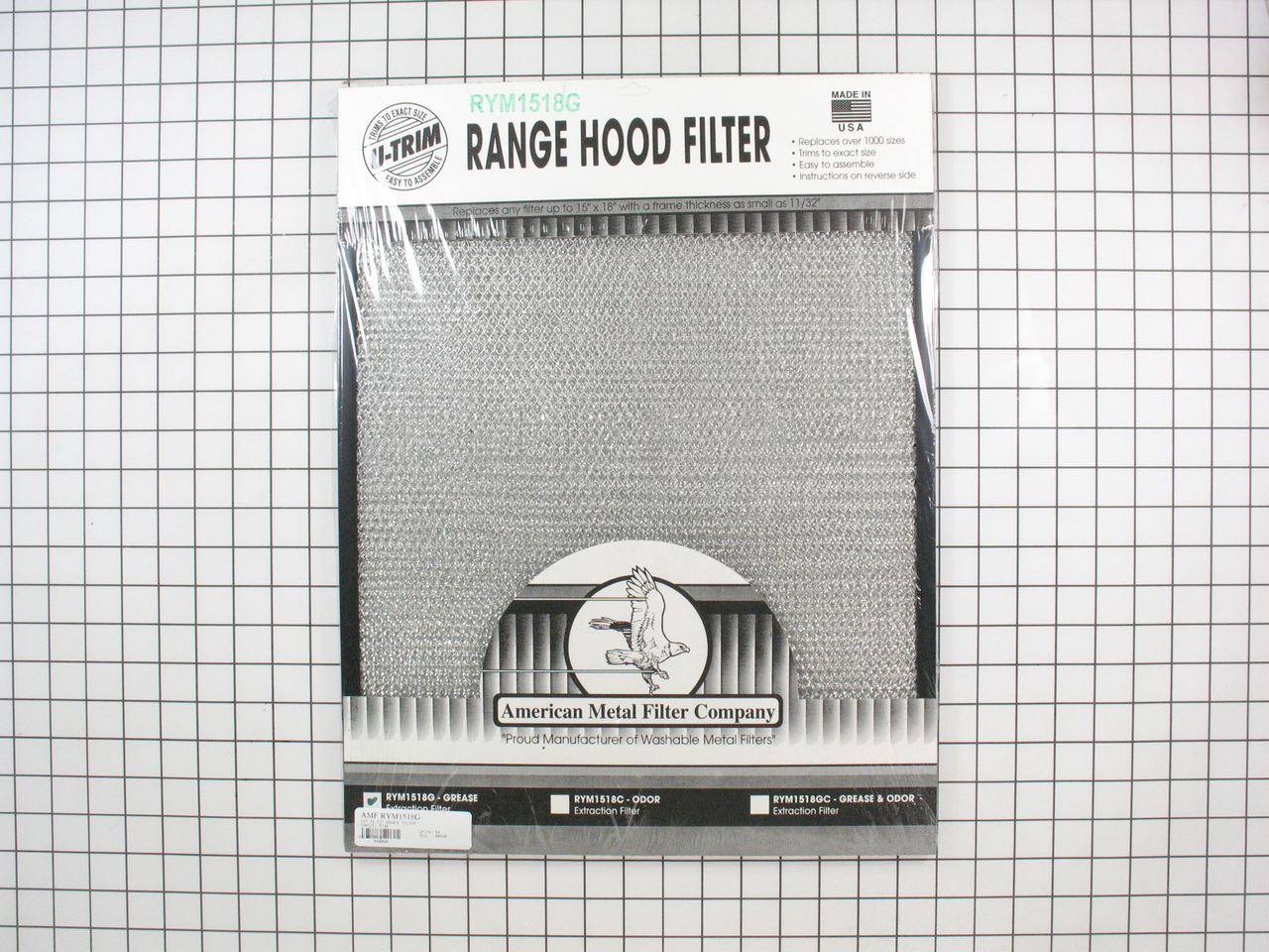 Universal Range Hood Filter. Part #RYM1518G