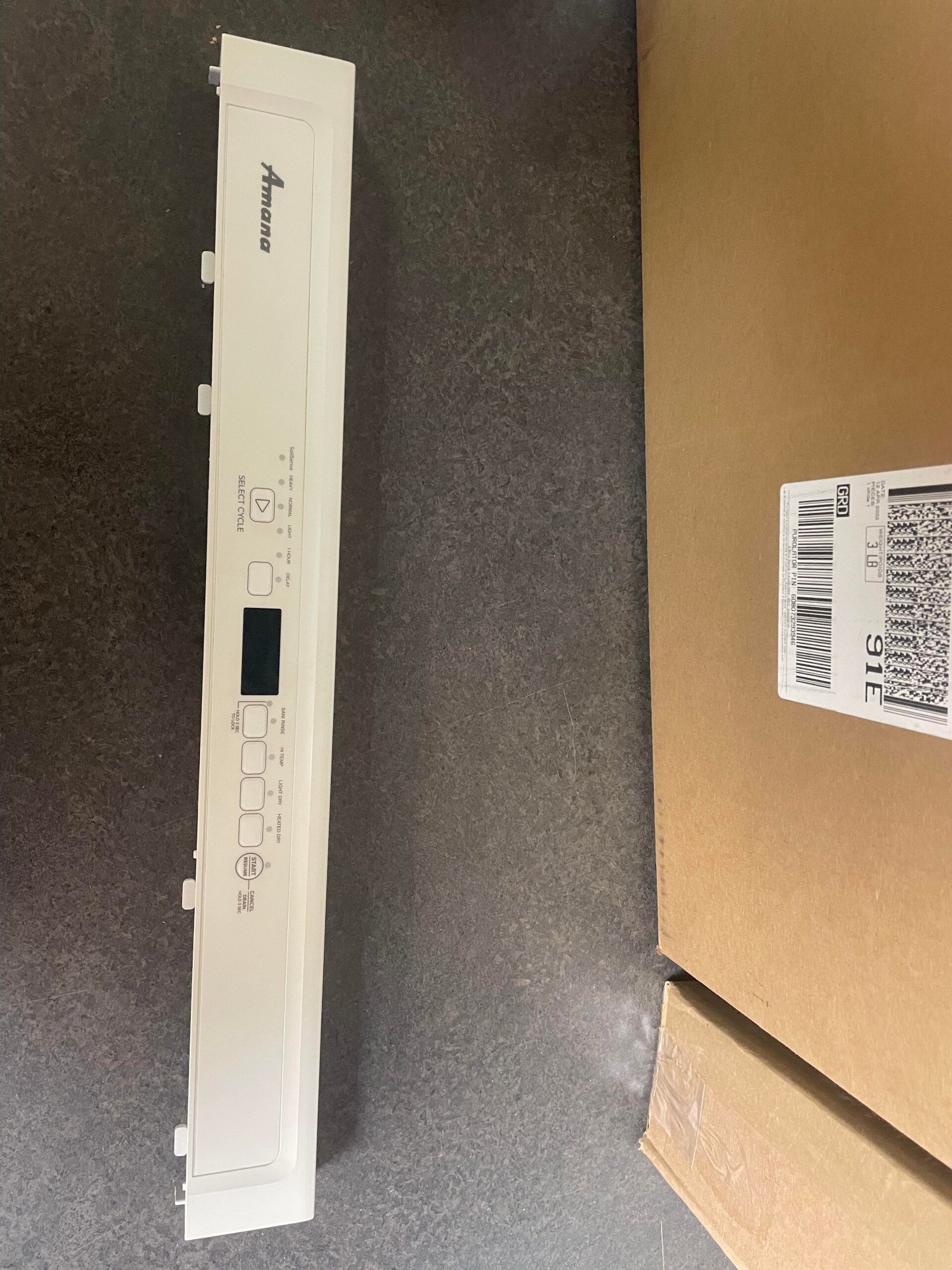 Whirlpool Dishwasher Console. Part #W10739081