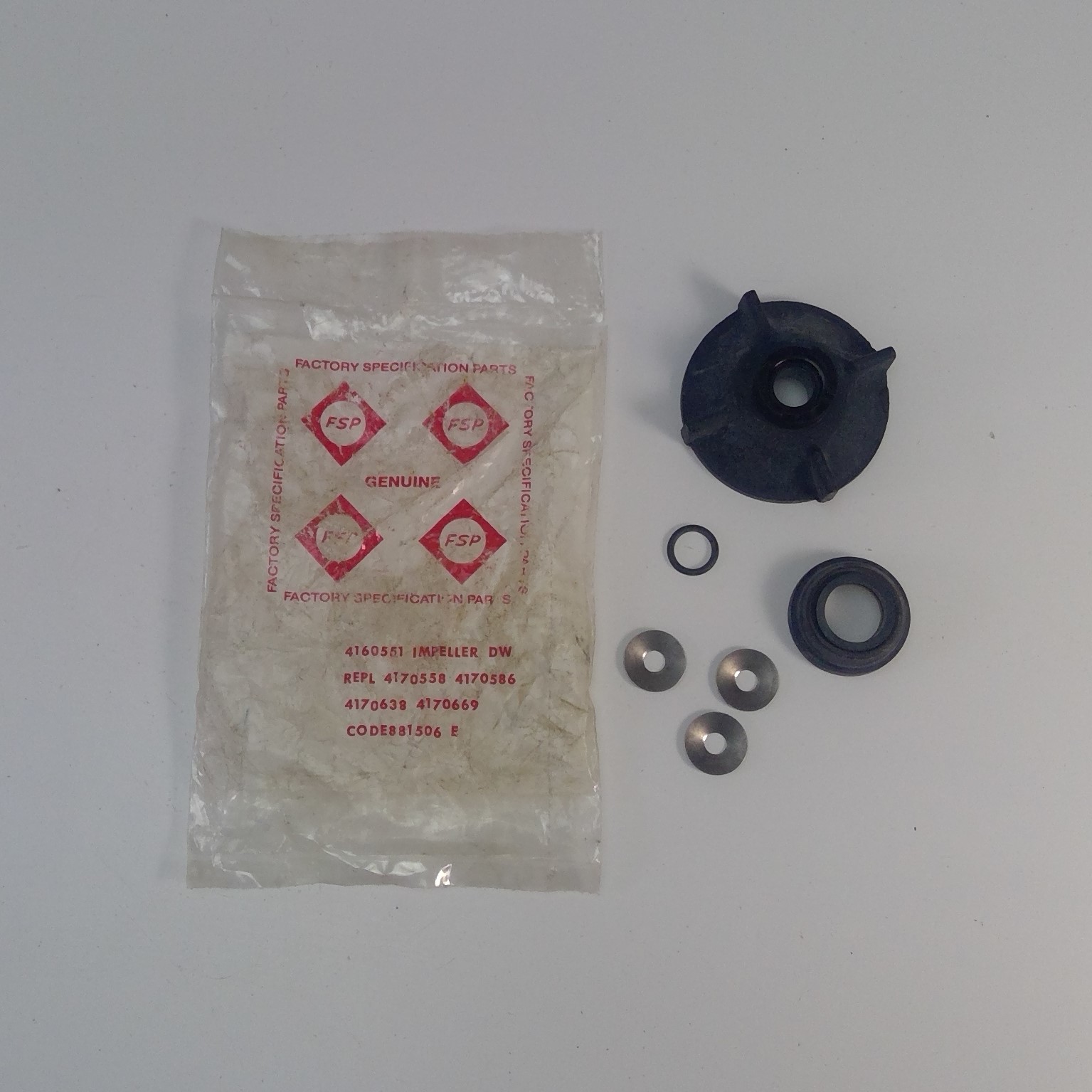 Whirlpool Dishwasher Drain Impeller And Seal Kit. Part #4160551