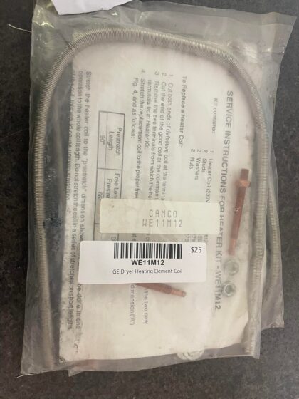 GE Dryer Heating Element Coil. Part #WE11M12
