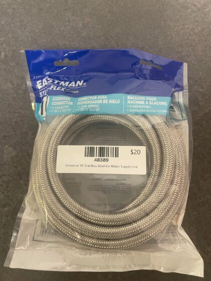 Universal Refrigerator Stainless Steel Ice Maker Supply Line. Part #48389