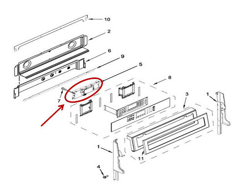 Whirlpool Range Control Board. Part #WPW10648866