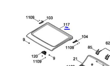 GE Top Load Washer Lid. Part #WW01L01525