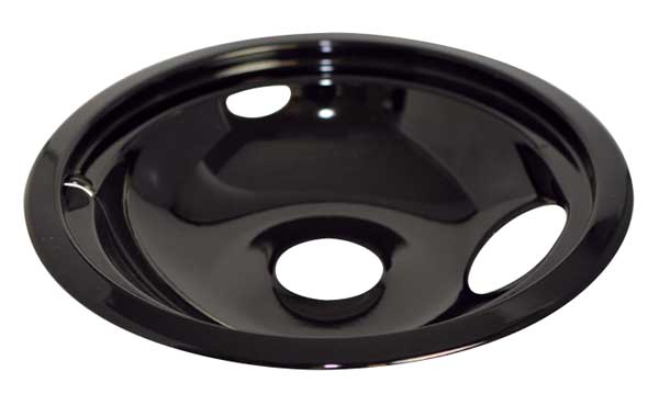 GE Range Drip Bowl, Black, 8″. Part #WG02L01430