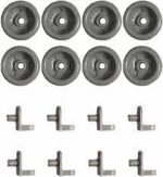 GE Dishwasher Lower Dishrack Roller Assembly Kit, 8/Pack. Part #WG04A03392