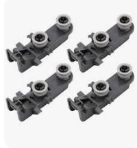 Whirlpool Dishwasher Upper Dishrack Roller Assembly Set. Part #WPW10350401