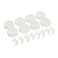 GE Dishwasher Lower Dishrack Roller Assembly Kit – 8/Pack. Part #WG04A03477