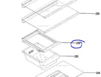 GE Refrigerator Snack Pan Rail. Part #WG03A02998