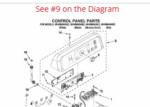 Whirlpool Washer Console. Part #WPW10385607