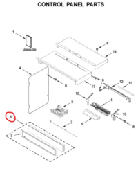 Whirlpool Range Control Panel Assembly. Part #W11299279