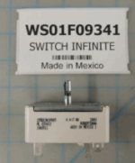 GE Range Cooktop Infinite Switch. Part #WS01F09341
