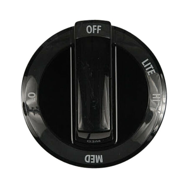 Whirlpool Range Knob – Black. Part #WP7733P526-60