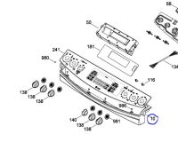 GE Range Control Panel Trim – Black. Part #WS01L04939