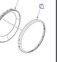 Whirlpool Washer Door Trim Ring – White. Part #W11038323