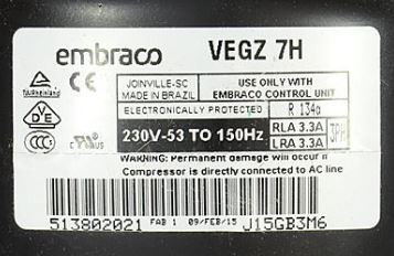 Whirlpool Refrigerator Compressor Kit. Part #W10276644