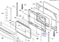 GE Range Door Glass. Part #WS01L07758