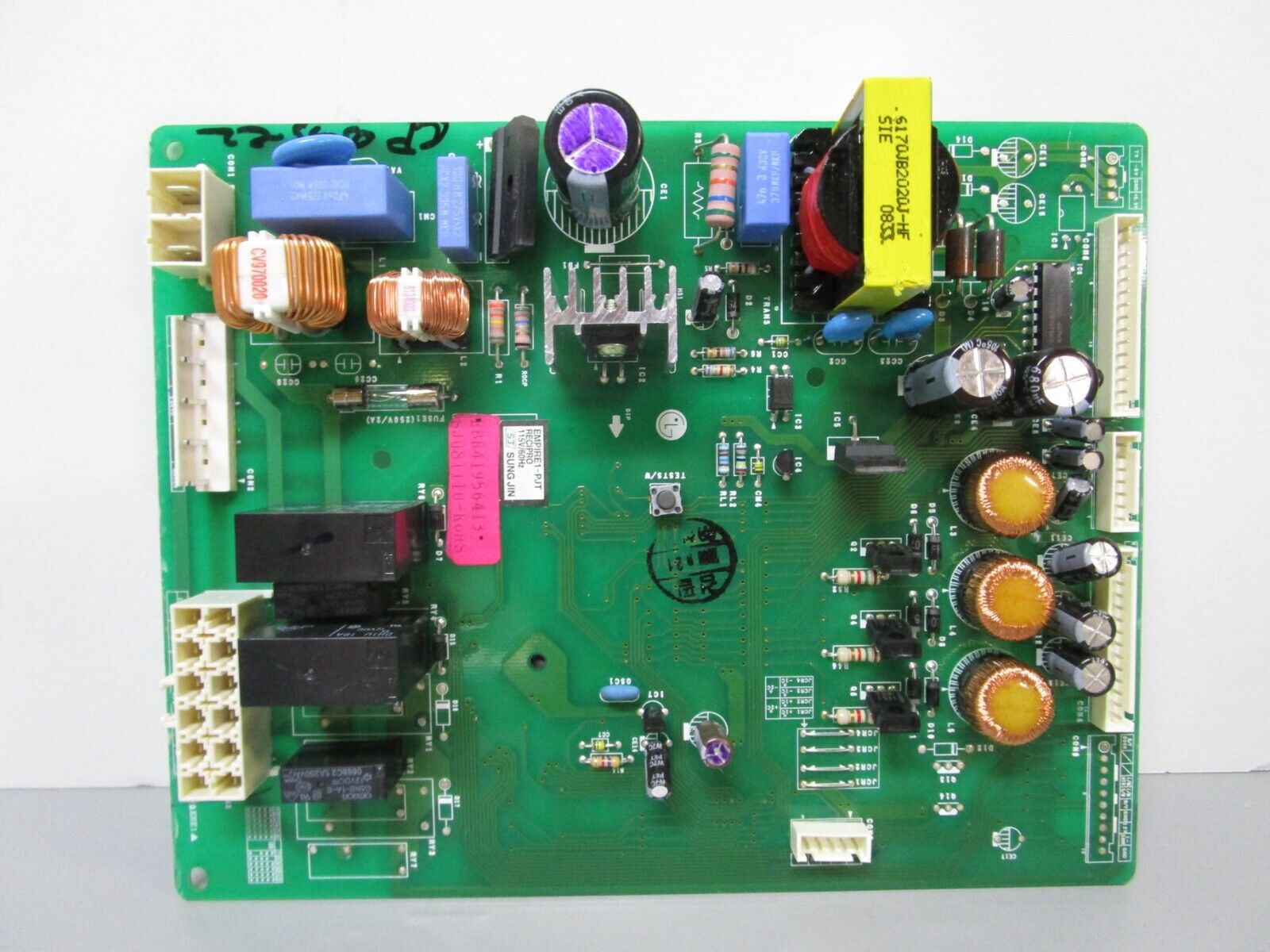 LG Refrigerator Main PCB Assembly. Part #EBR41956413  NLA part