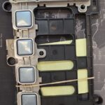 Samsung Dryer Button Tree and Holder Blue Buttons. Part #DC97-16281A-USED and Part #DC63-01184A-USED