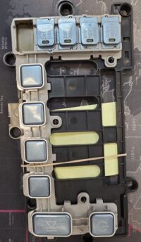 Samsung Dryer Button Tree and Holder Blue Buttons. Part #DC97-16281A-USED and Part #DC63-01184A-USED