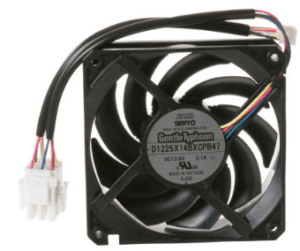 GE Refrigerator Condenser Fan Motor and Case Assembly. Part #WG03F04083