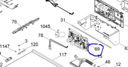 GE Stacking Laundry Control Board. Part #WW03F00554