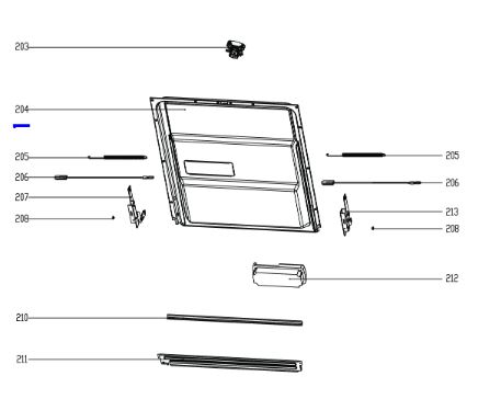 GE Dishwasher Inner Door Panel and Seal. Part #WG04L05892