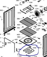 GE Range Hidden Bake Element. Part #WS01F09216