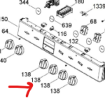 GE Range Surface Burner Knob. Part #WS01L17243