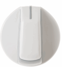 GE Dryer Selector Knob – White. Part #WW03L00040