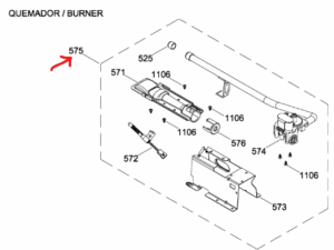 GE Dryer Gas Valve & Burner Assembly. Part #WW02F00562