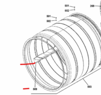 GE Washer Baffle. Part #WG04F11809