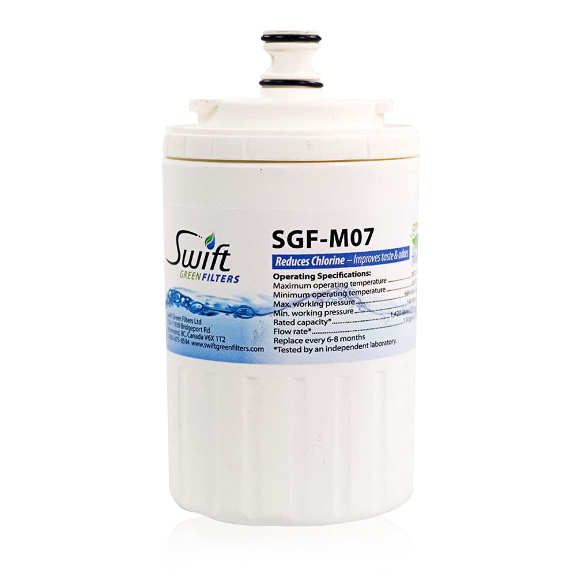Aftermarket Refrigerator Water Filter. Part #SGF-M07