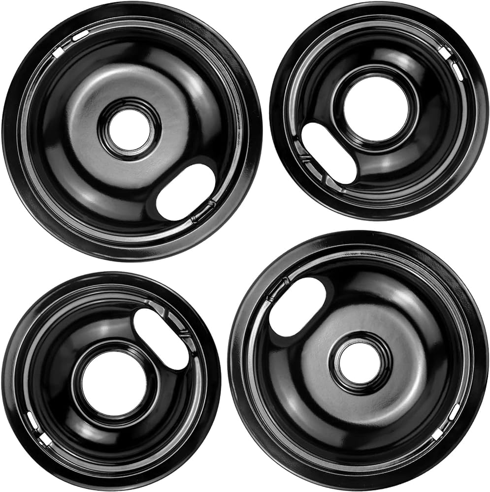 Whirlpool Range Cooktop Drip Bowl Set – Black. Part #W10288051