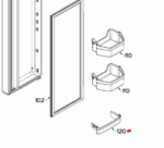 OEM GE Refrigerator Lower Door Bin. Part #WR01L12565