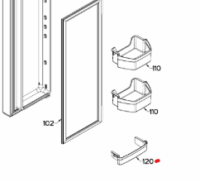 OEM GE Refrigerator Lower Door Bin. Part #WR01L12565
