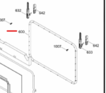 GE Oven door seal Part#WS01L16428