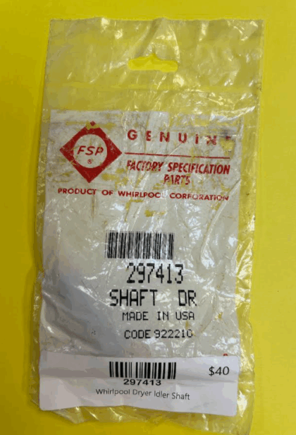 Whirlpool Dryer Idler Shaft Part # 297413