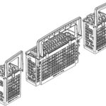GE Dishwasher Cutlery Basket. Part #WG04L03652