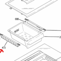 OEM GE Refrigerator LH Slide Rail #WG03L06396