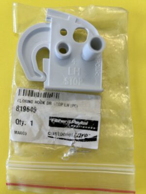 Fisher & Paykel Closing Hook, Door Stop LH Part # 819649