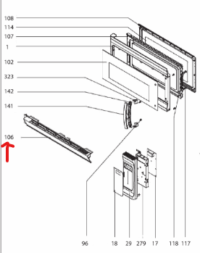 OEM GE Microwave White Shutter (Grill) # WG01A00757