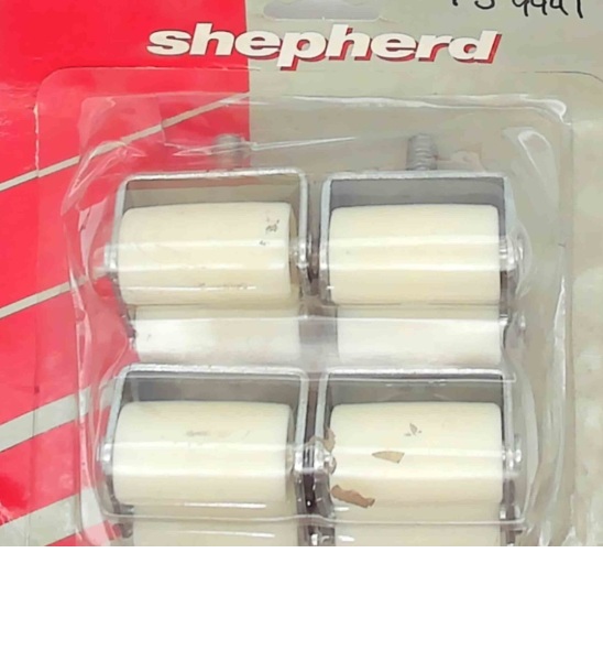 Shepherd Hardware 9441 7/8-Inch Threaded Stem Appliance Caster, Dual Wheels, 4-Pack