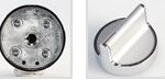 OEM Whirlpool Range Stainless Knob #W10854249
